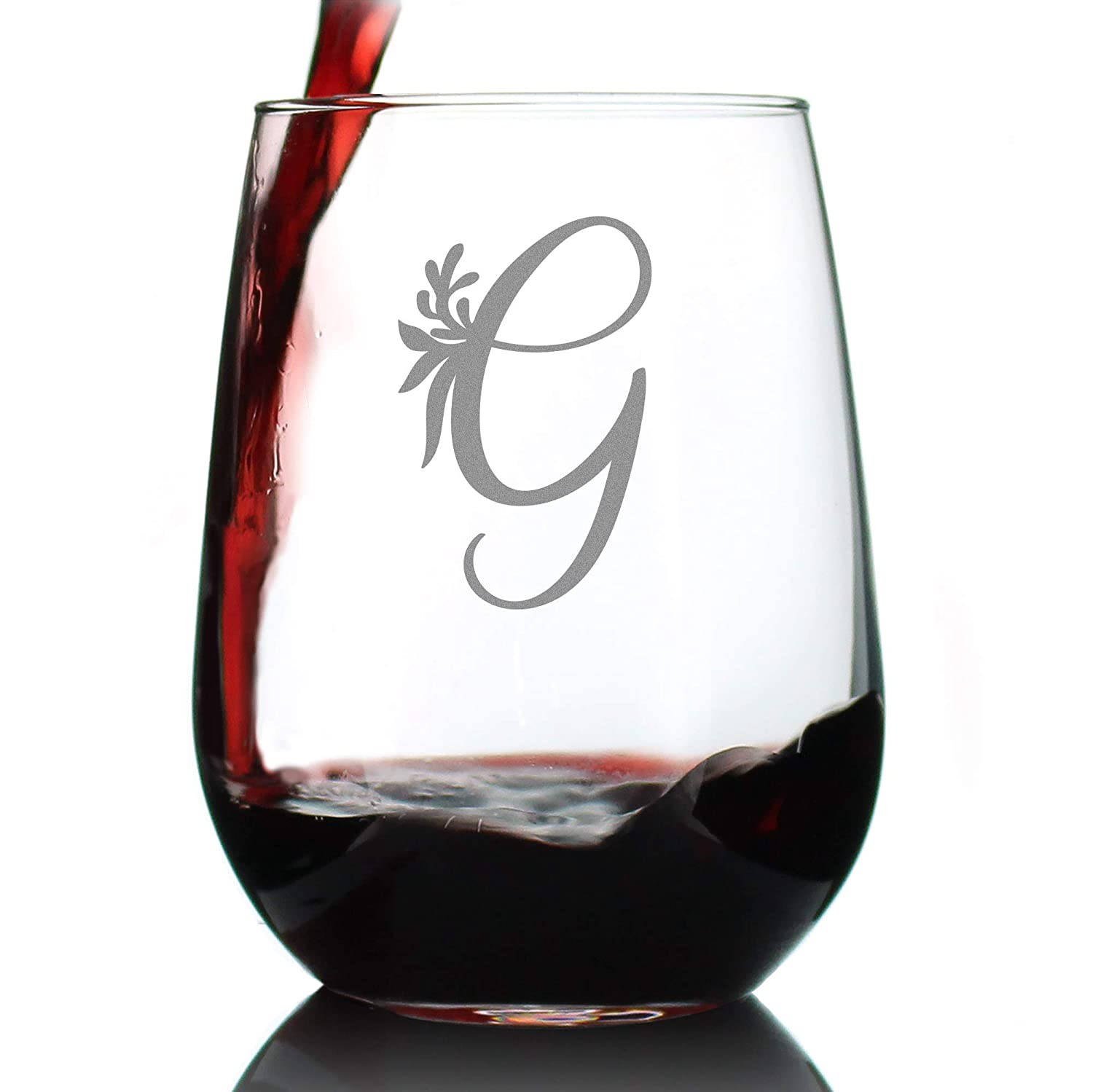 Letter G Wine Glass Design Background