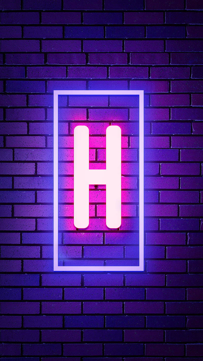 Letter H Neon Lights