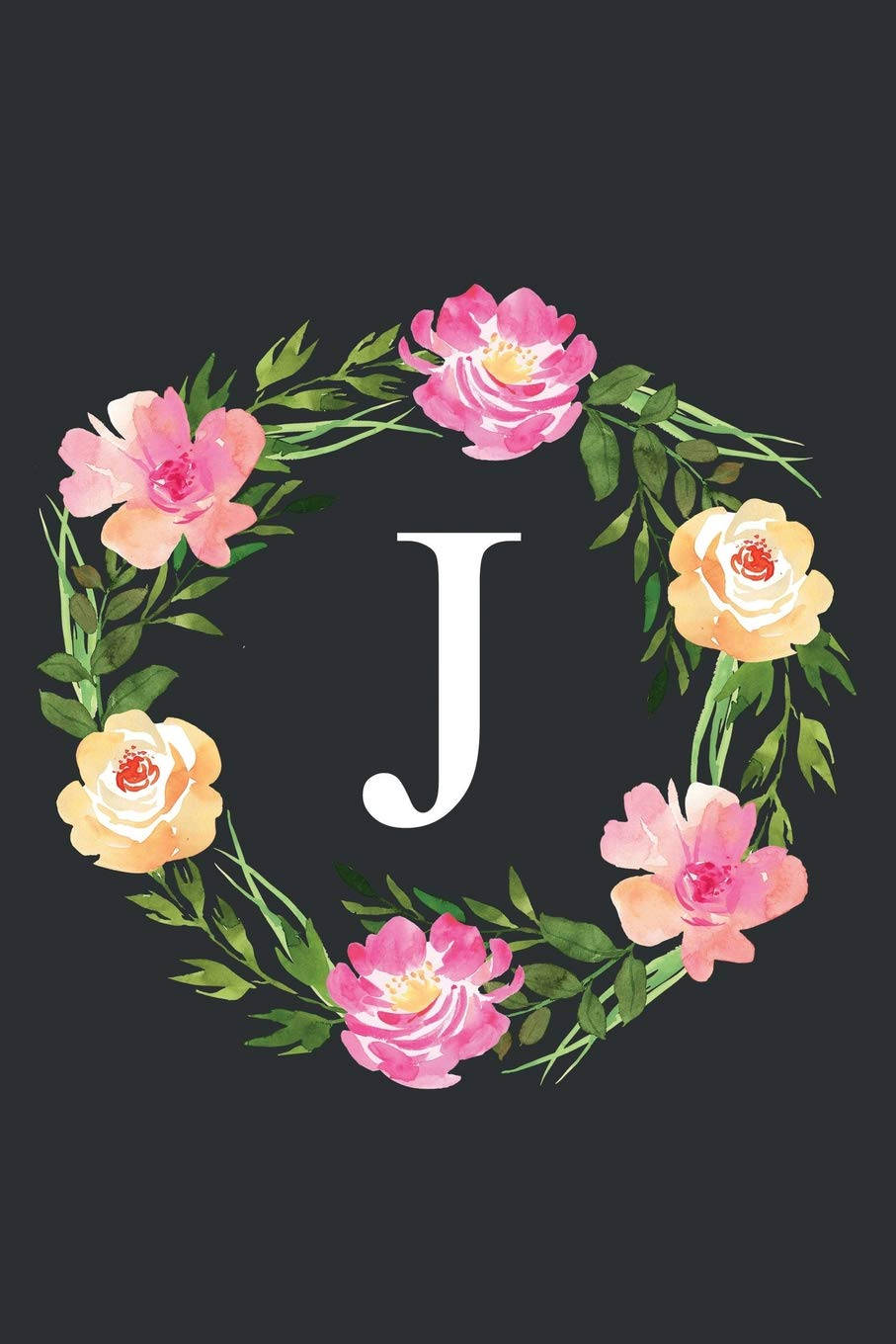 Letter J Flowers Monogram Background