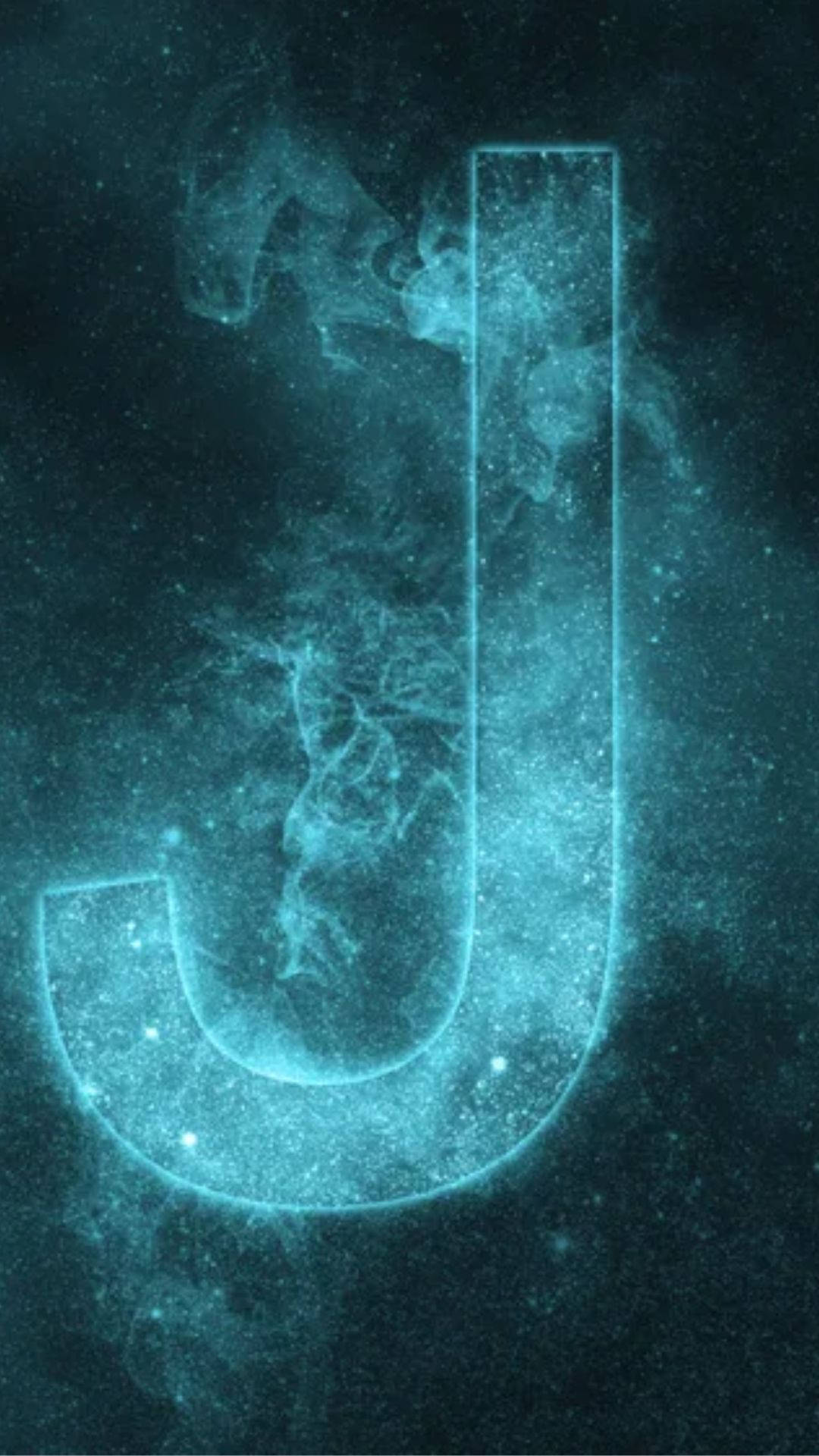 Letter J Galaxy Background