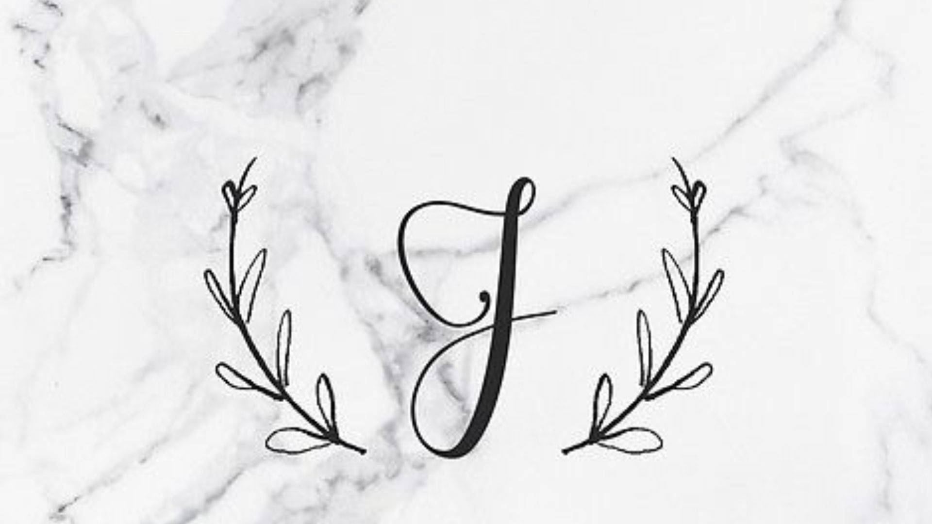 Letter J Monogram Marble