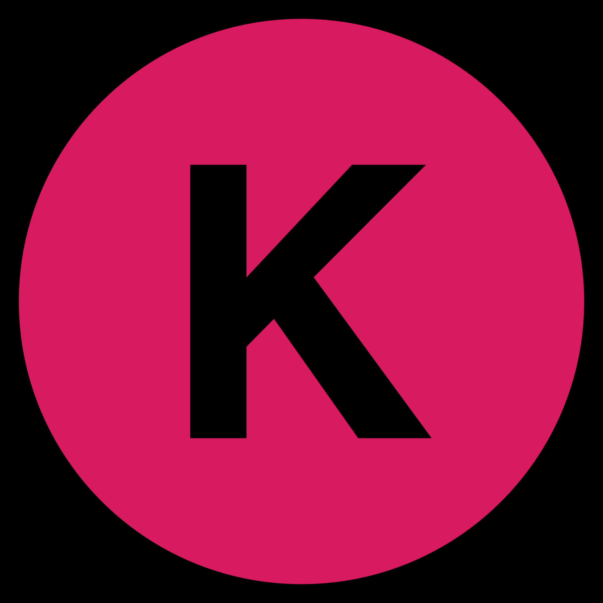 Letter K Icon Pink Pfp Background