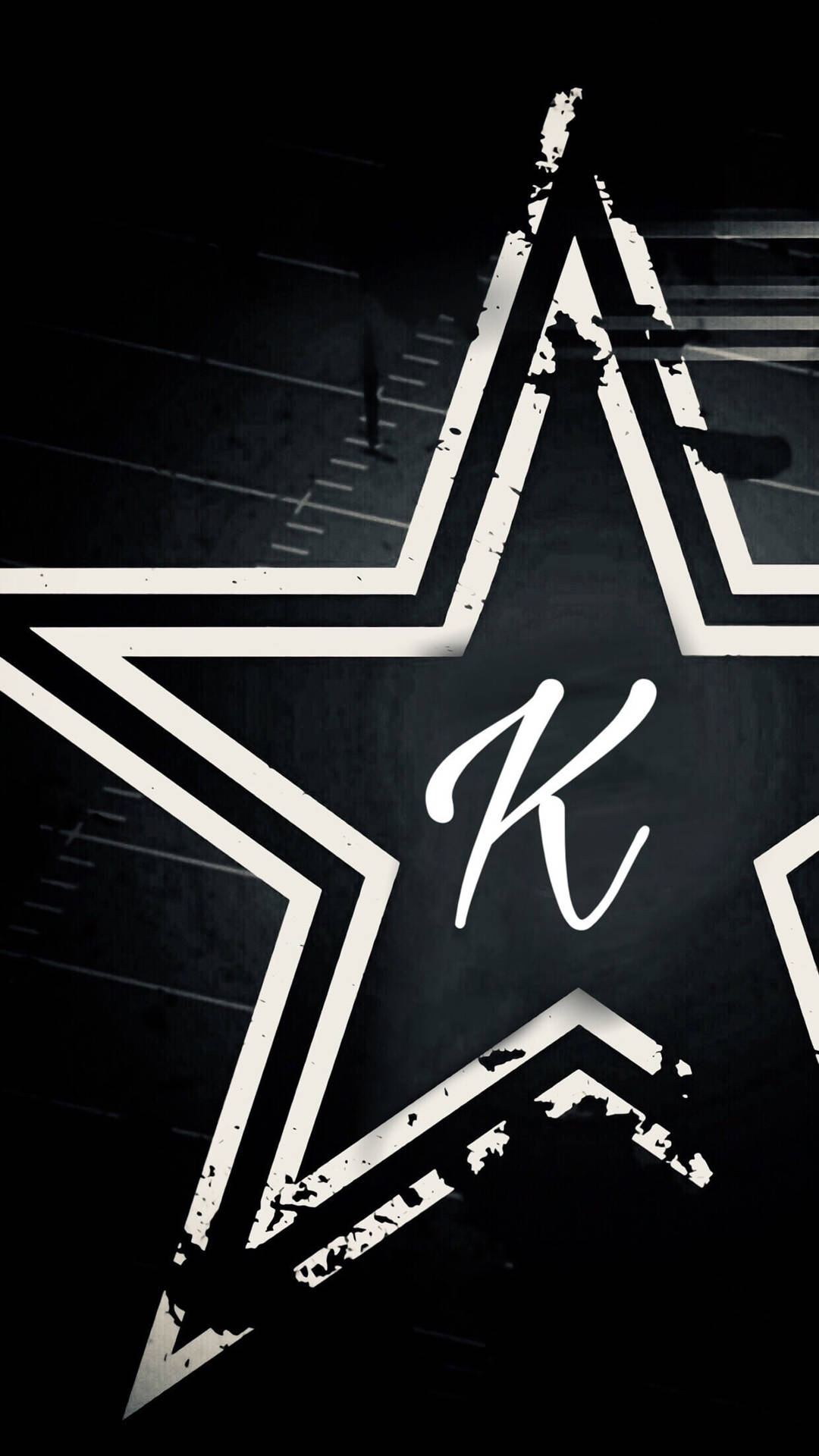 Letter K Star Background