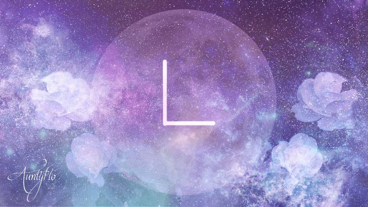 Letter L On Shining Pastel Purple Background
