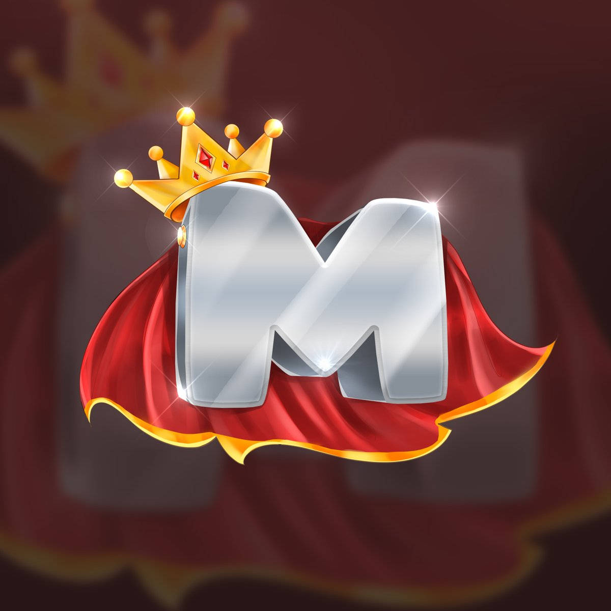 Letter M Red Cape Background