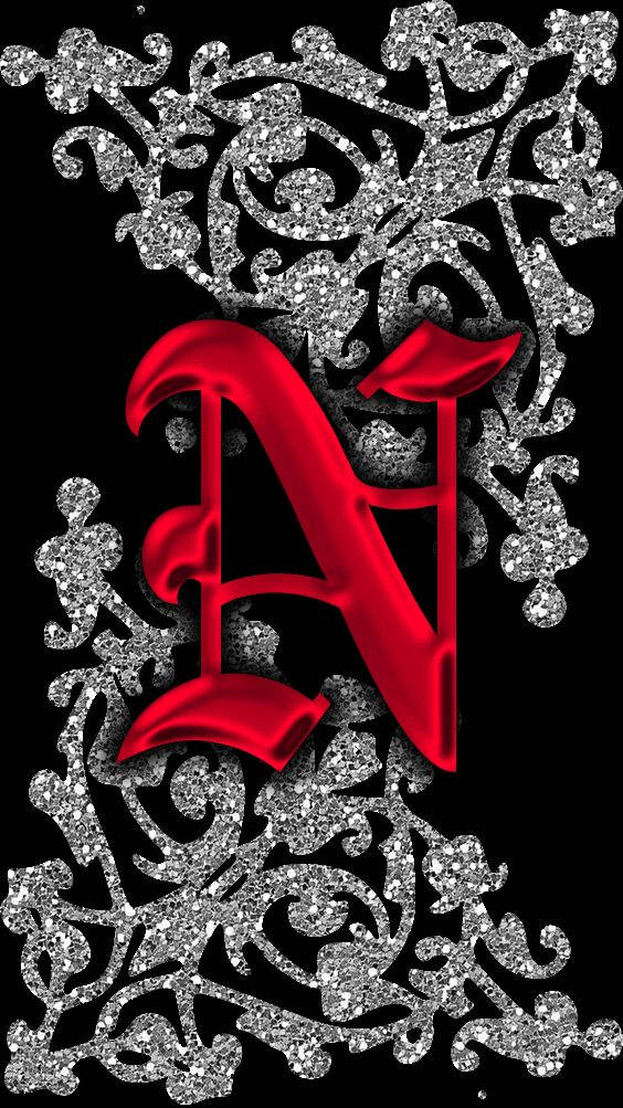 Letter N In Blood Red Background