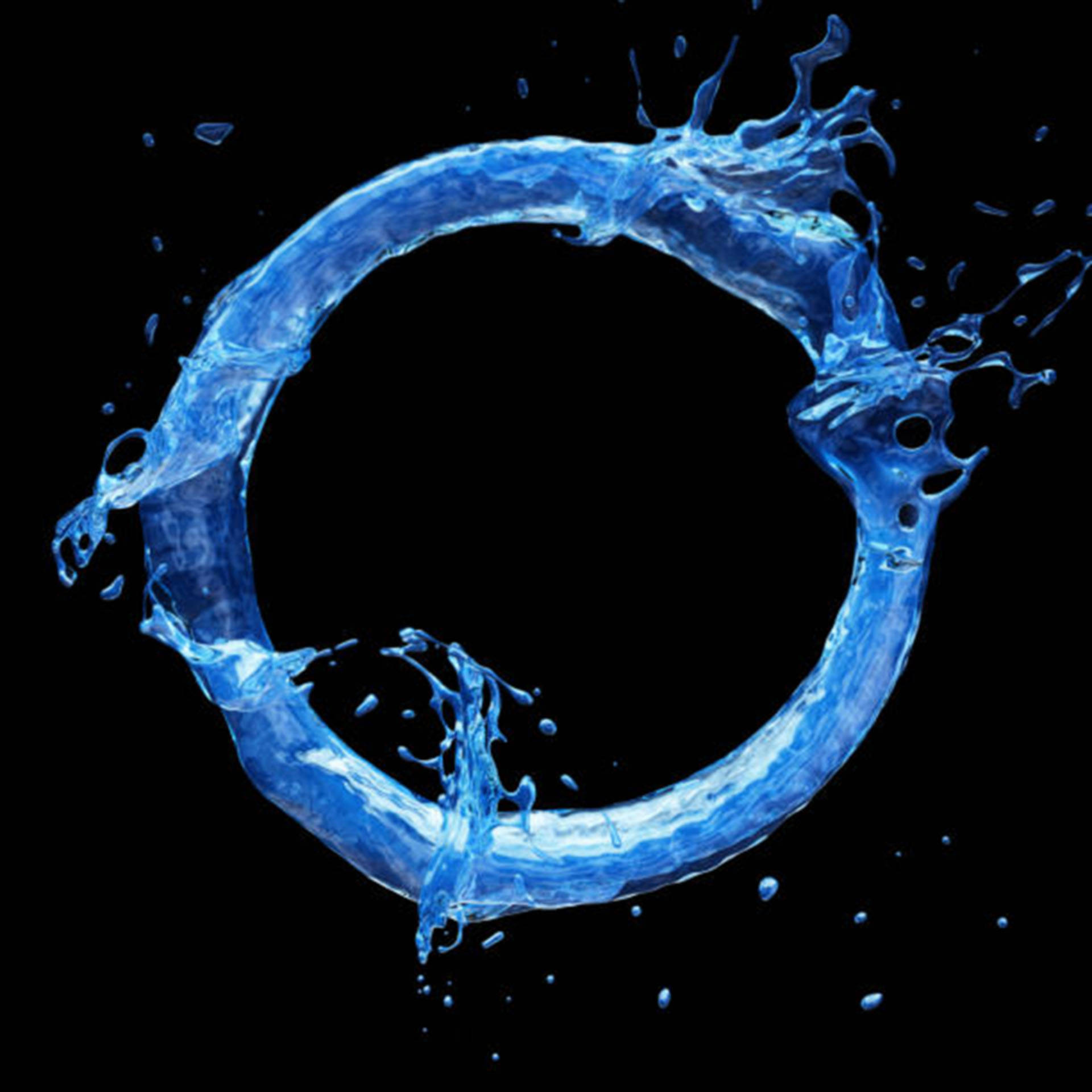 Letter O Water Concept Background