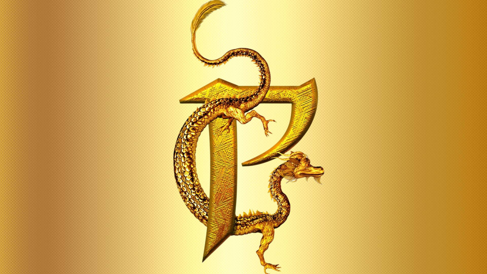 Letter P And Dragon Background