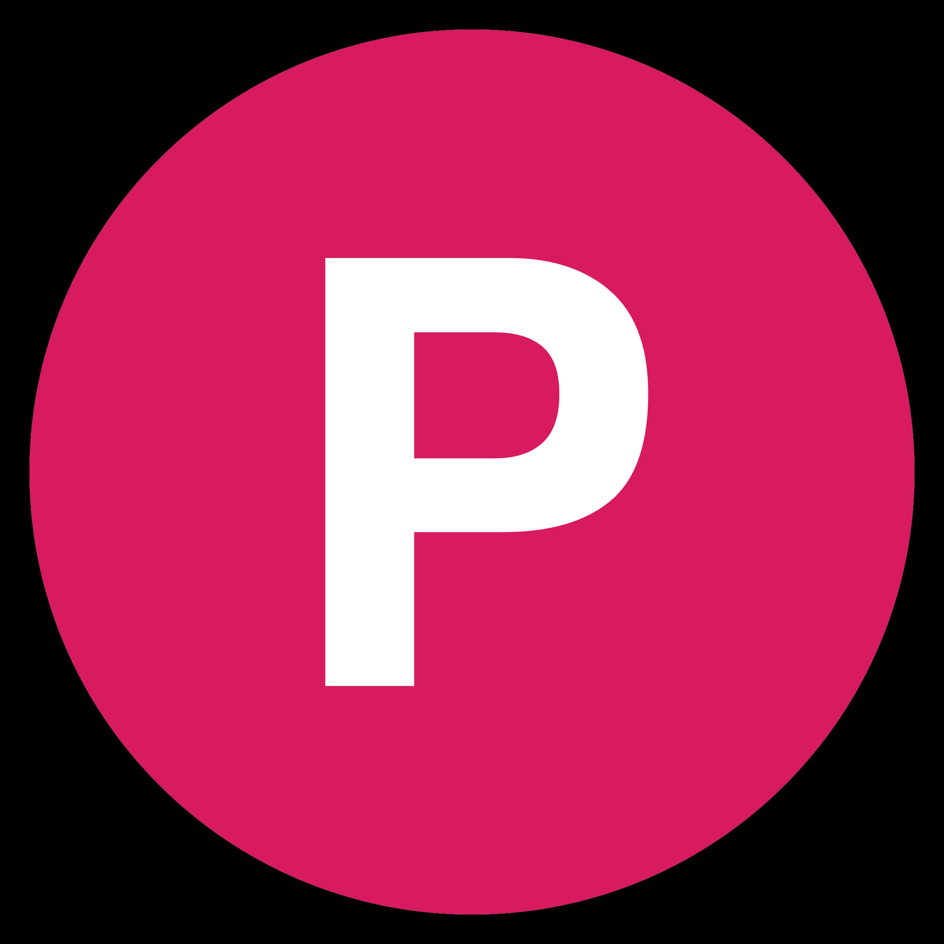 Letter P Icon Pink Pfp Background