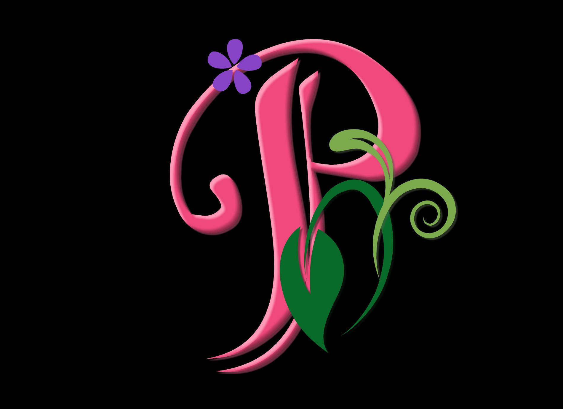 Letter P Pink Background