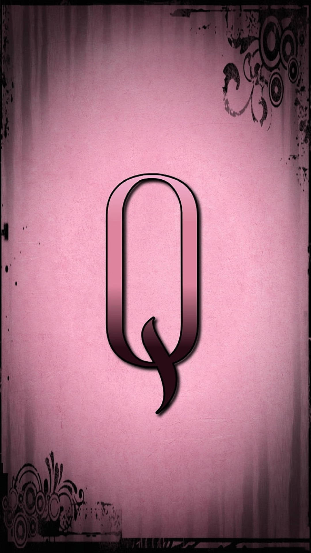Letter Q With Aesthetic Border Background