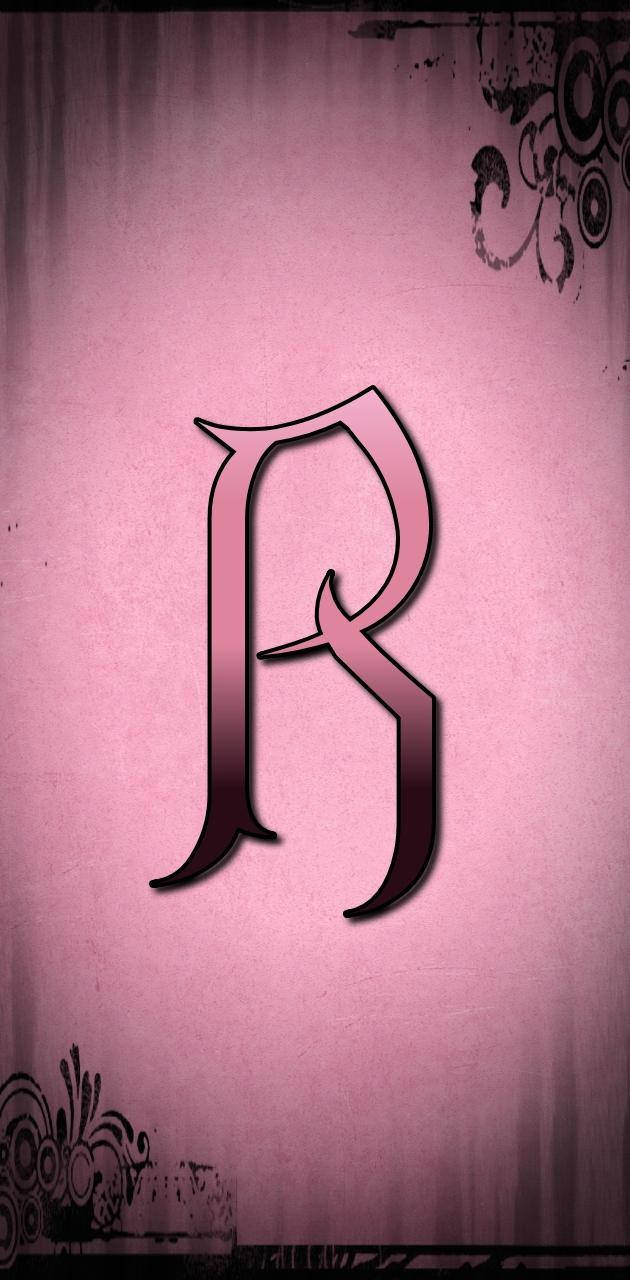 Letter R Black And Pink Background