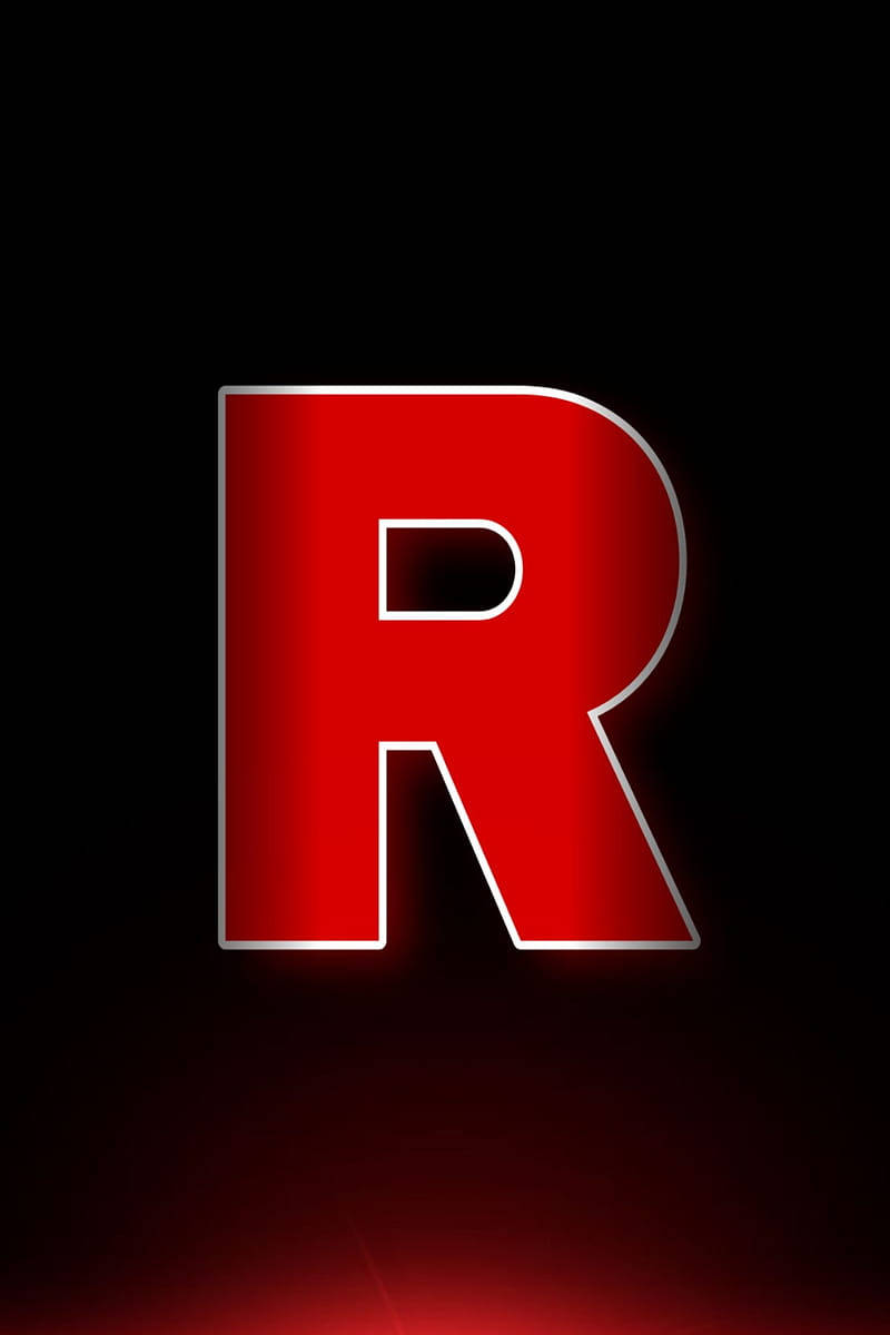 Letter R Black And Red Theme Background