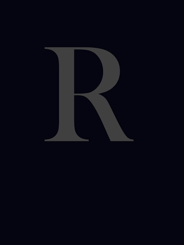 Letter R In Gray Background