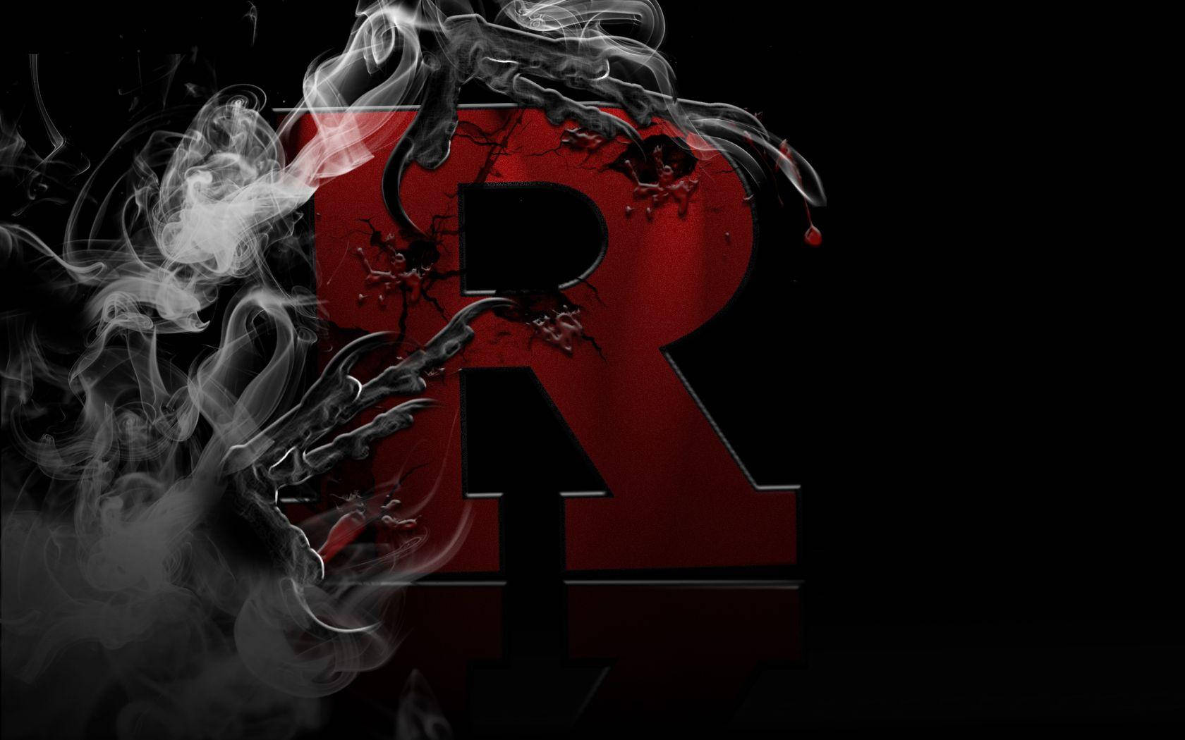 Letter R In Smoke Background