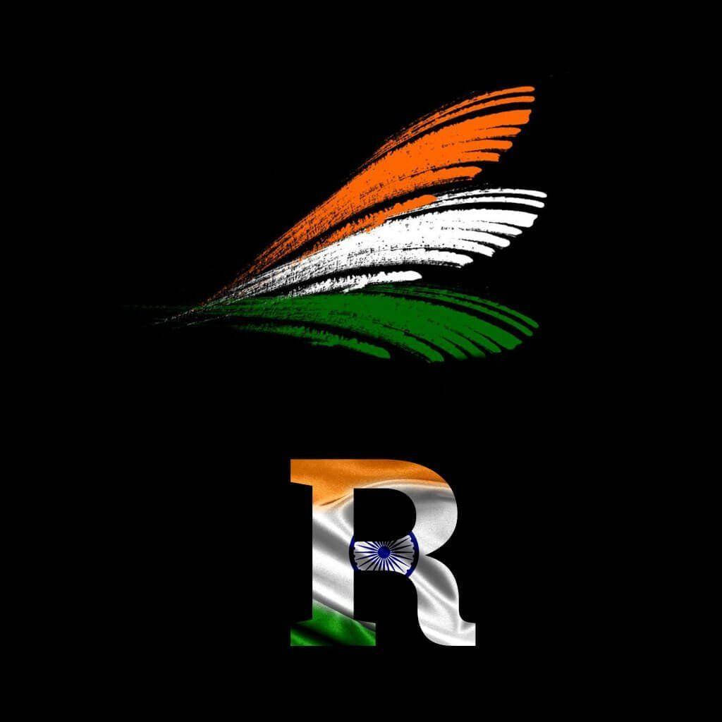 Letter R Indian Flag Background