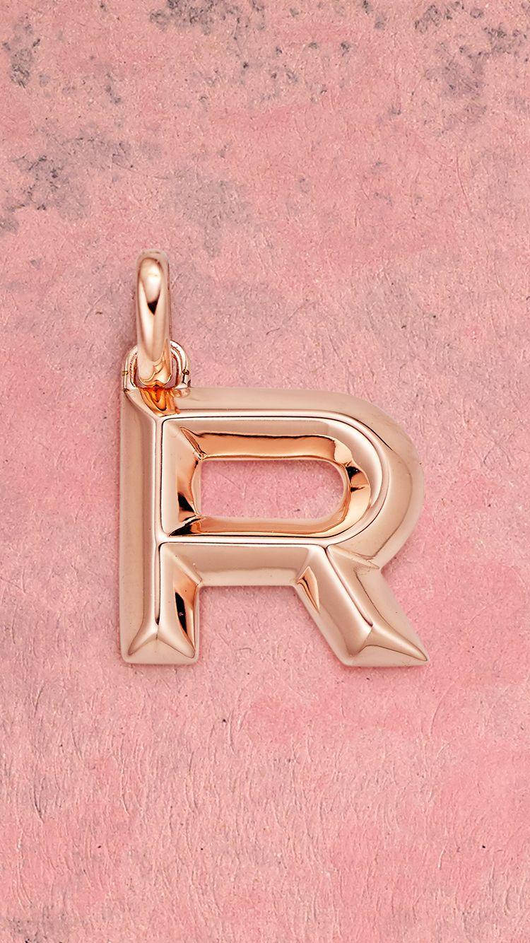 Letter R Pink Pendant Background