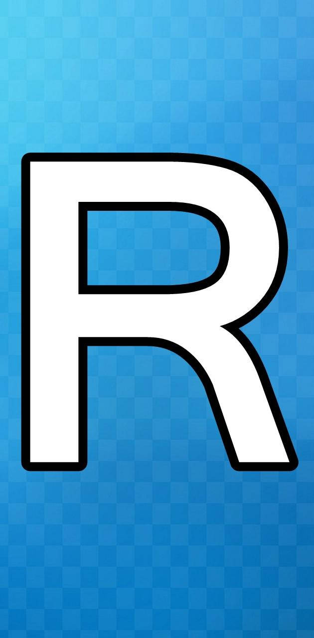 Letter R White And Blue Background