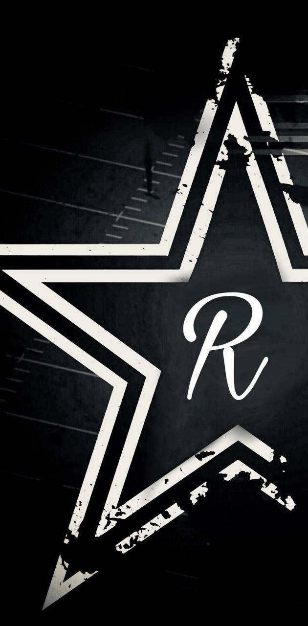 Letter R With Star Background