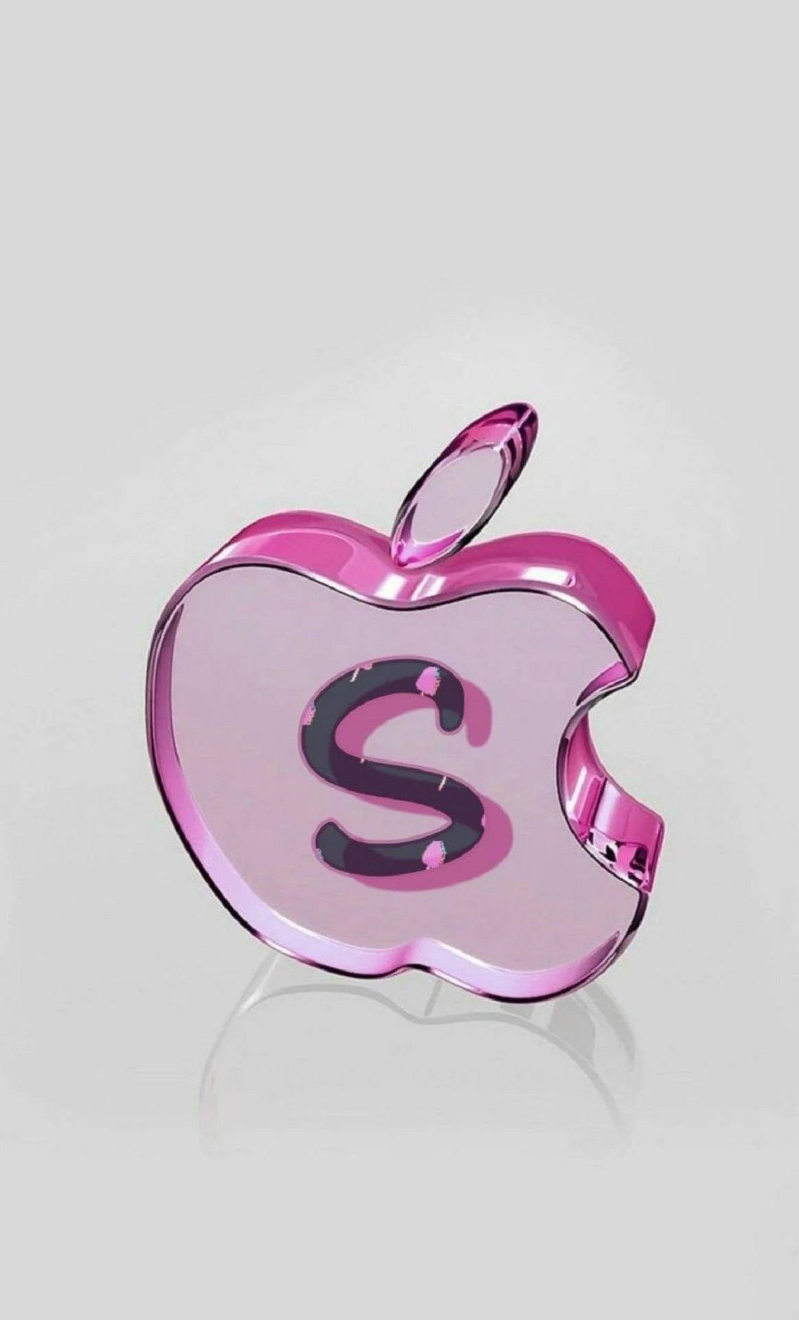 Letter S On Apple Logo Background