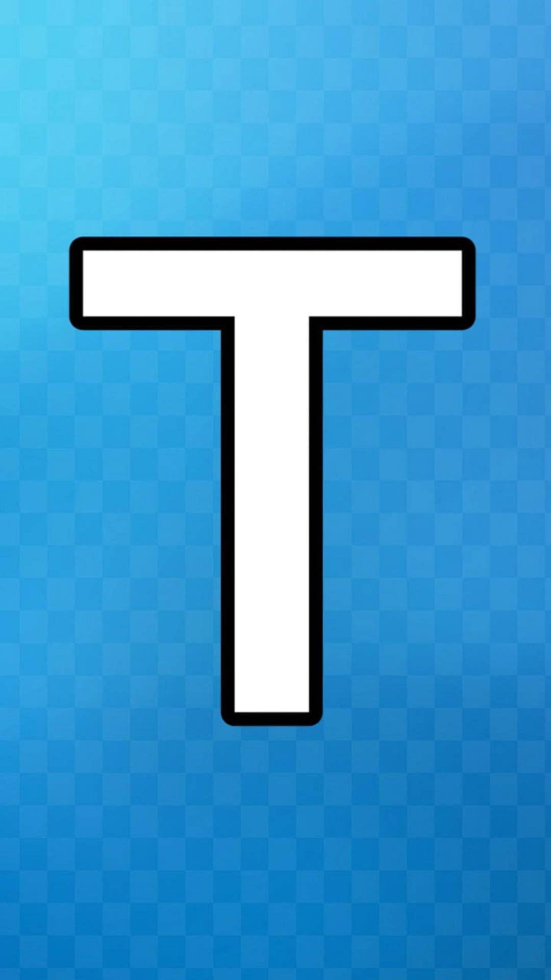 Letter T Checkered Pattern