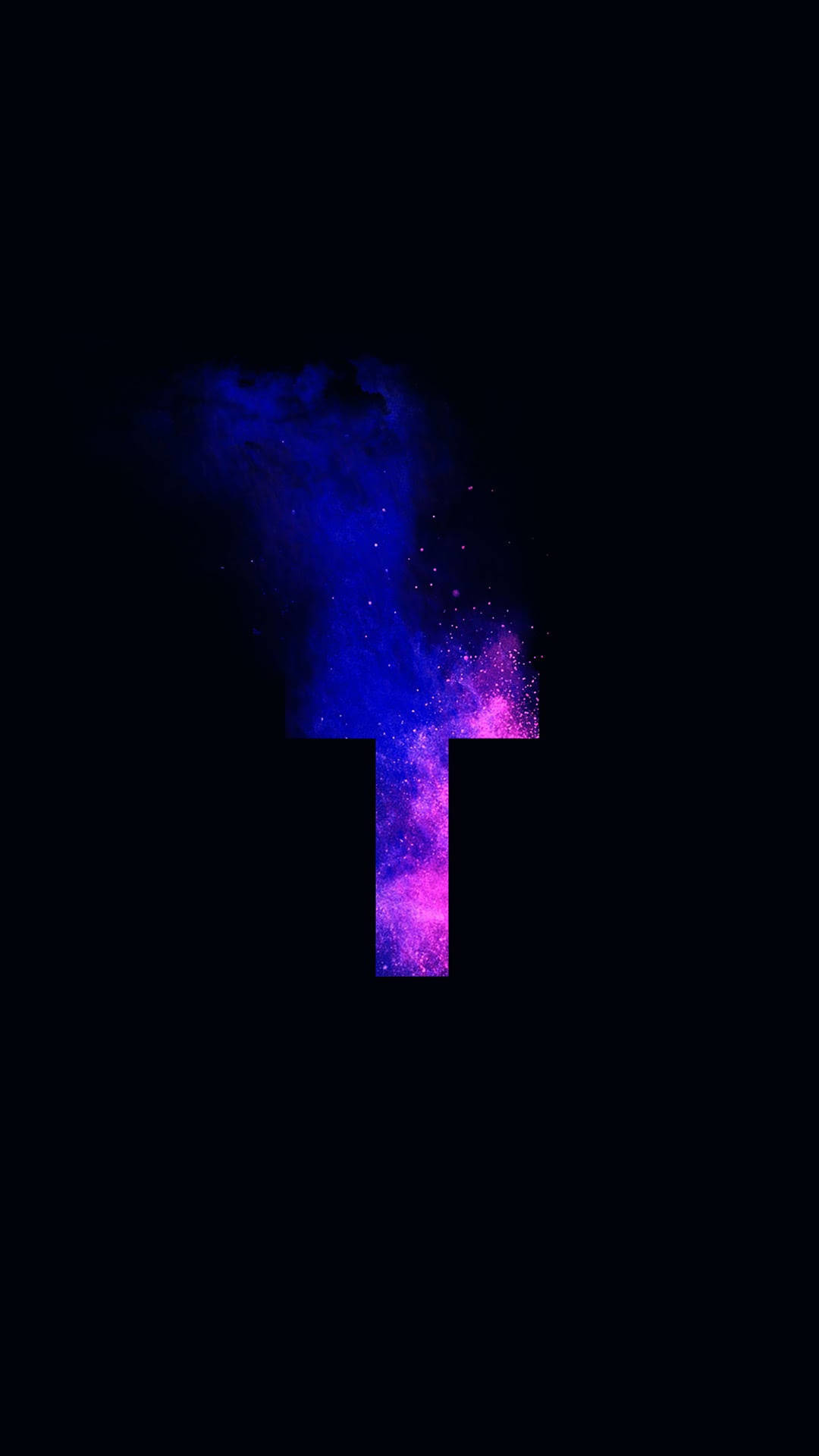 Letter T Galaxy Design Background