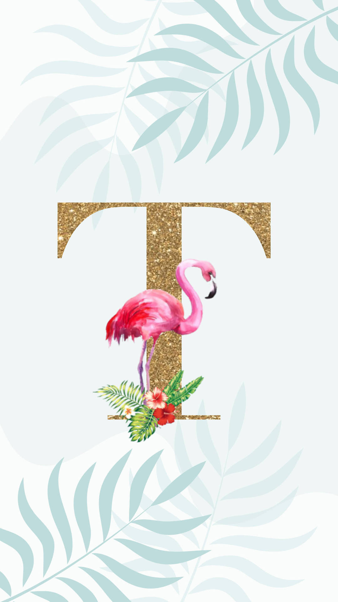 Letter T Tropical Design Background