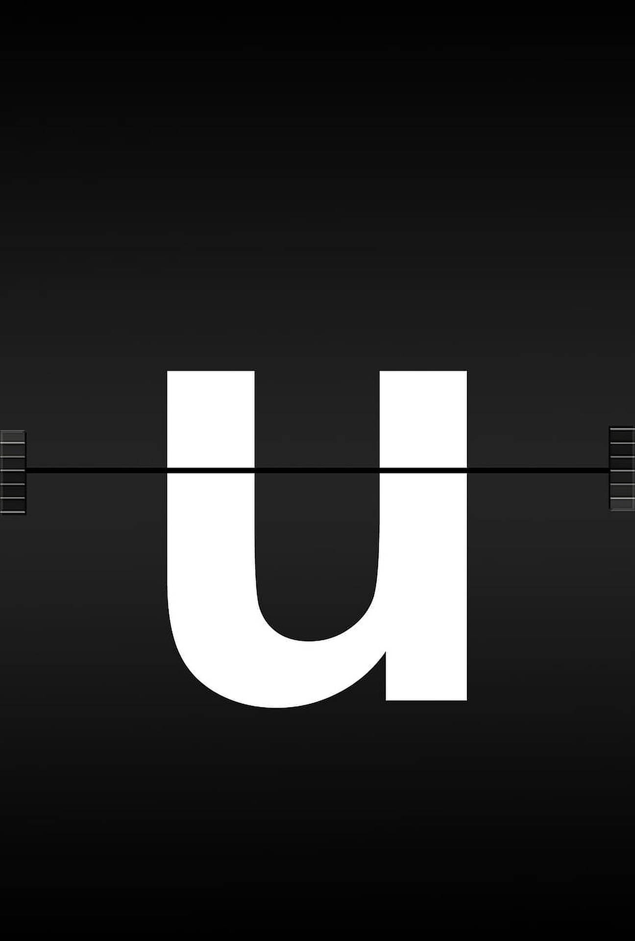 Letter U Black Logo Background