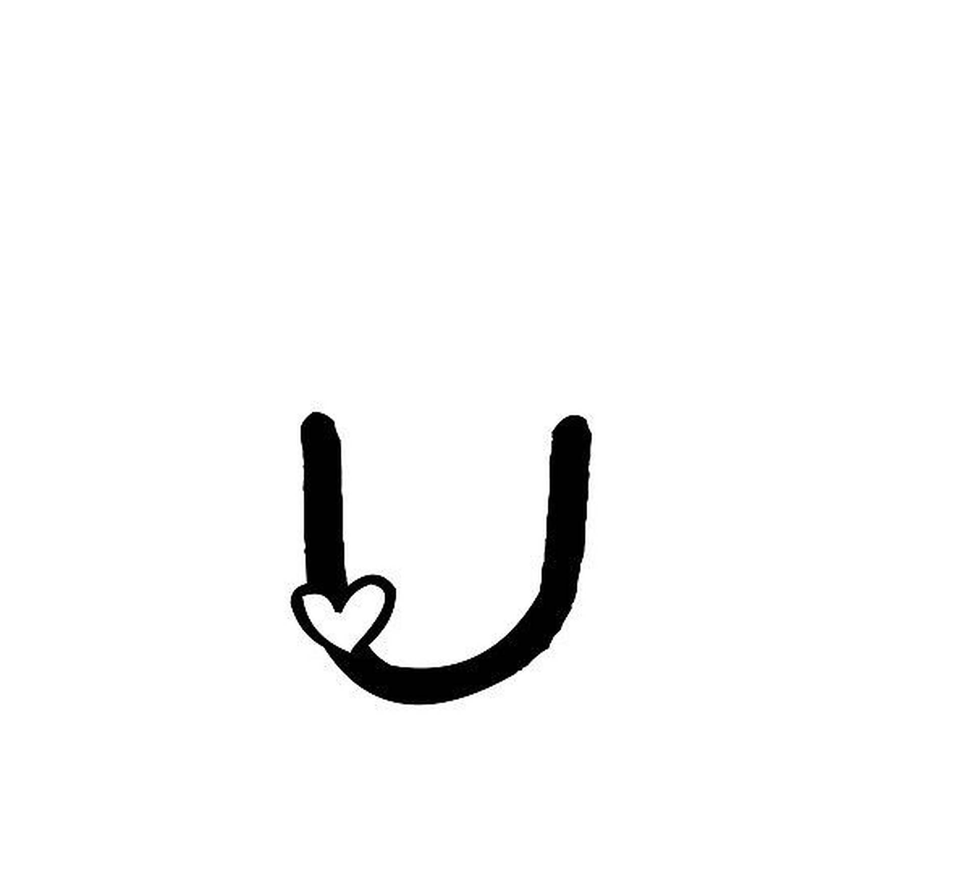 Letter U Minimalist Design Background