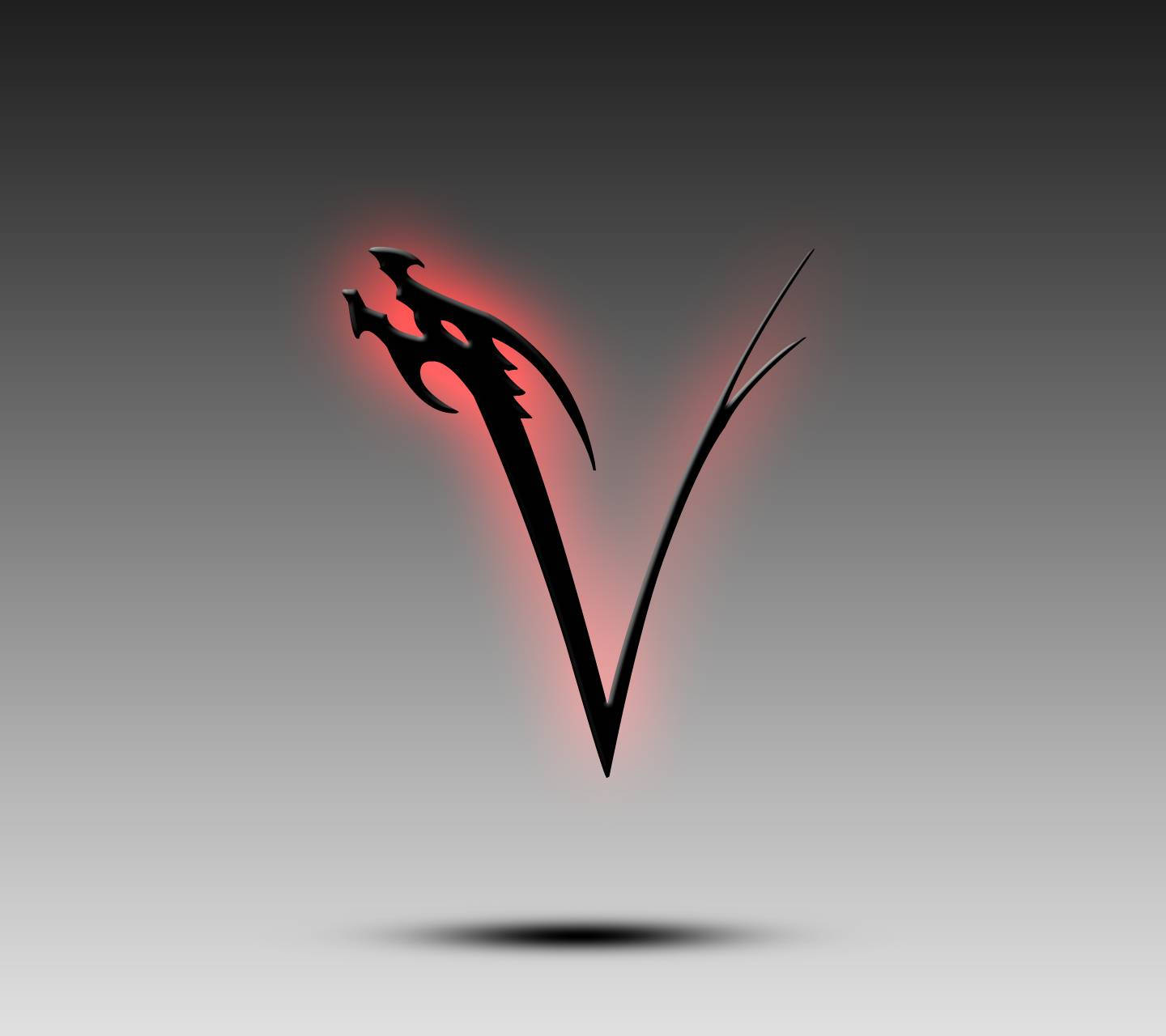 Letter V Dragon Background