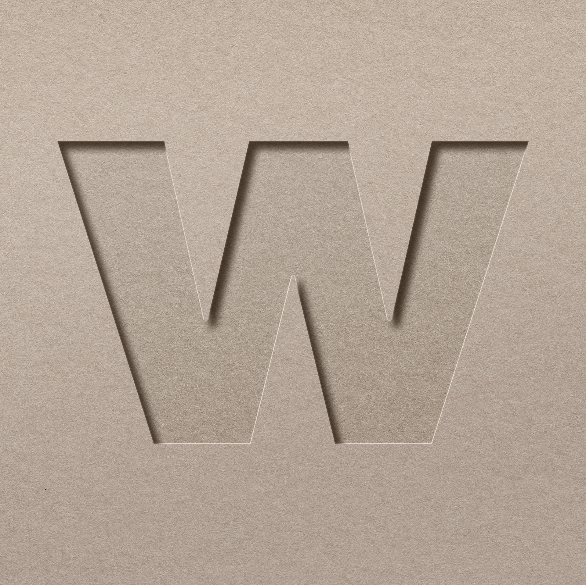 Letter W Cardboard Cutout