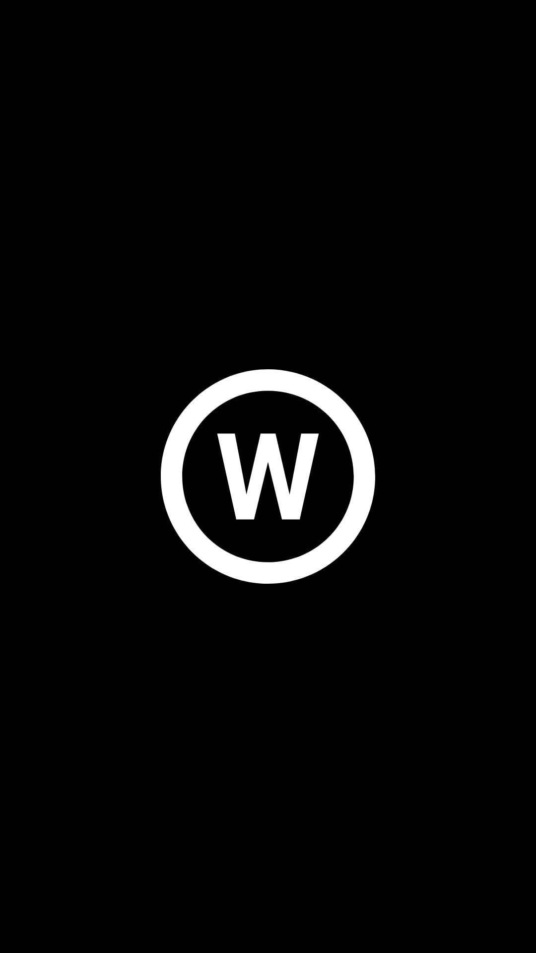 Letter W Inside A Circle Background