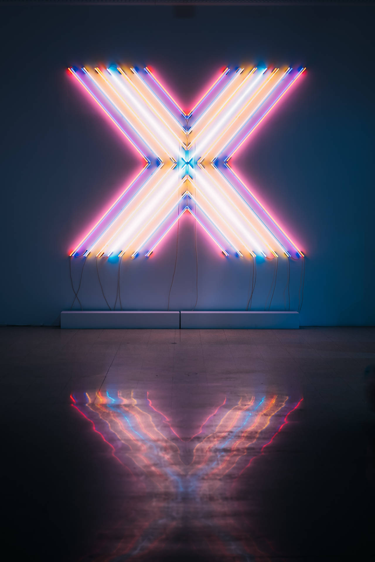 Letter X Neon Lights