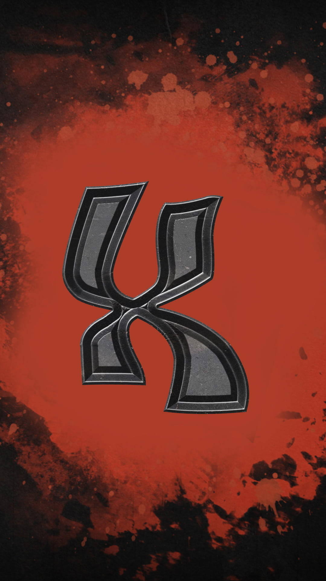 Letter X Orange Grunge Background