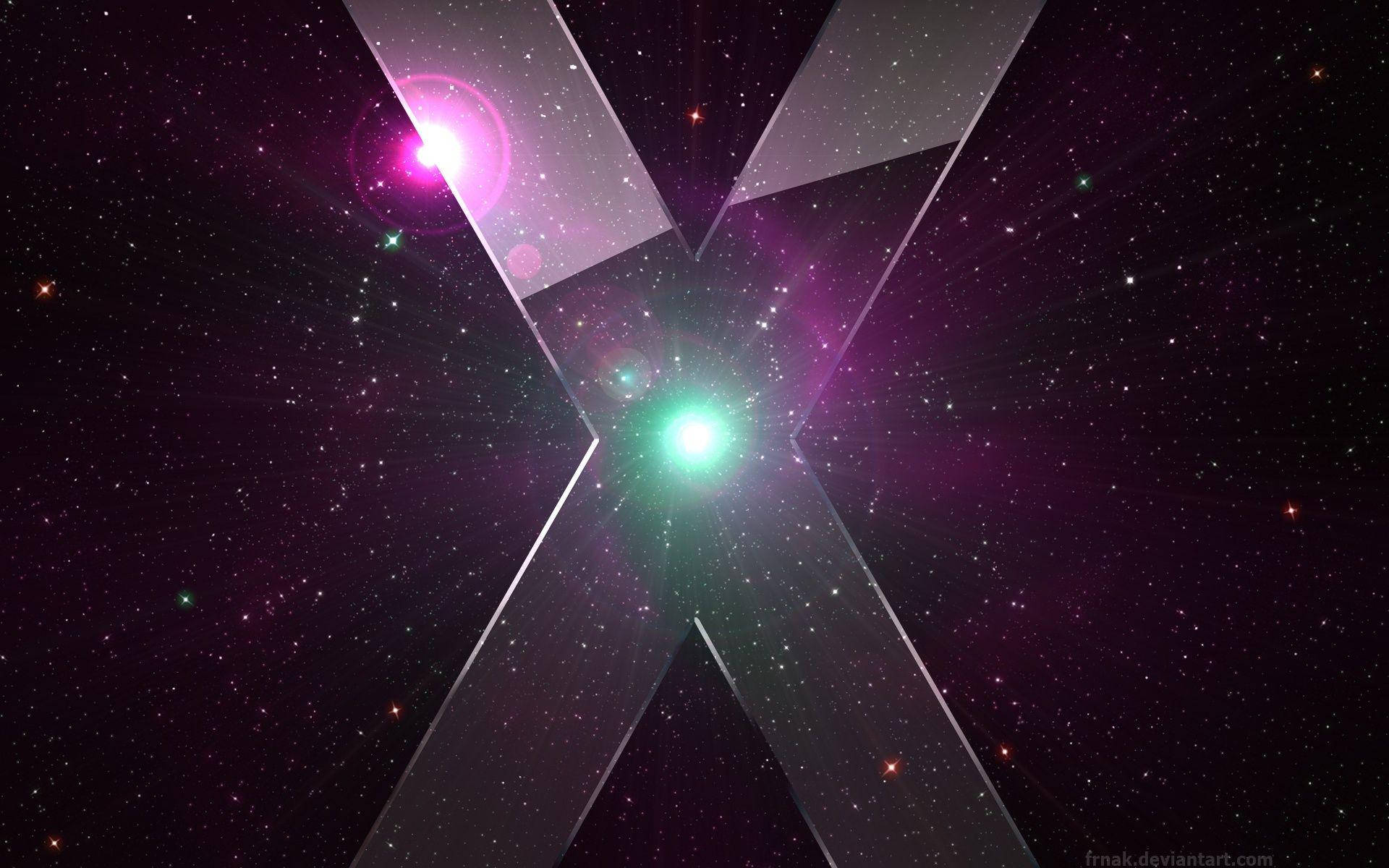 Letter X Outer Space Background