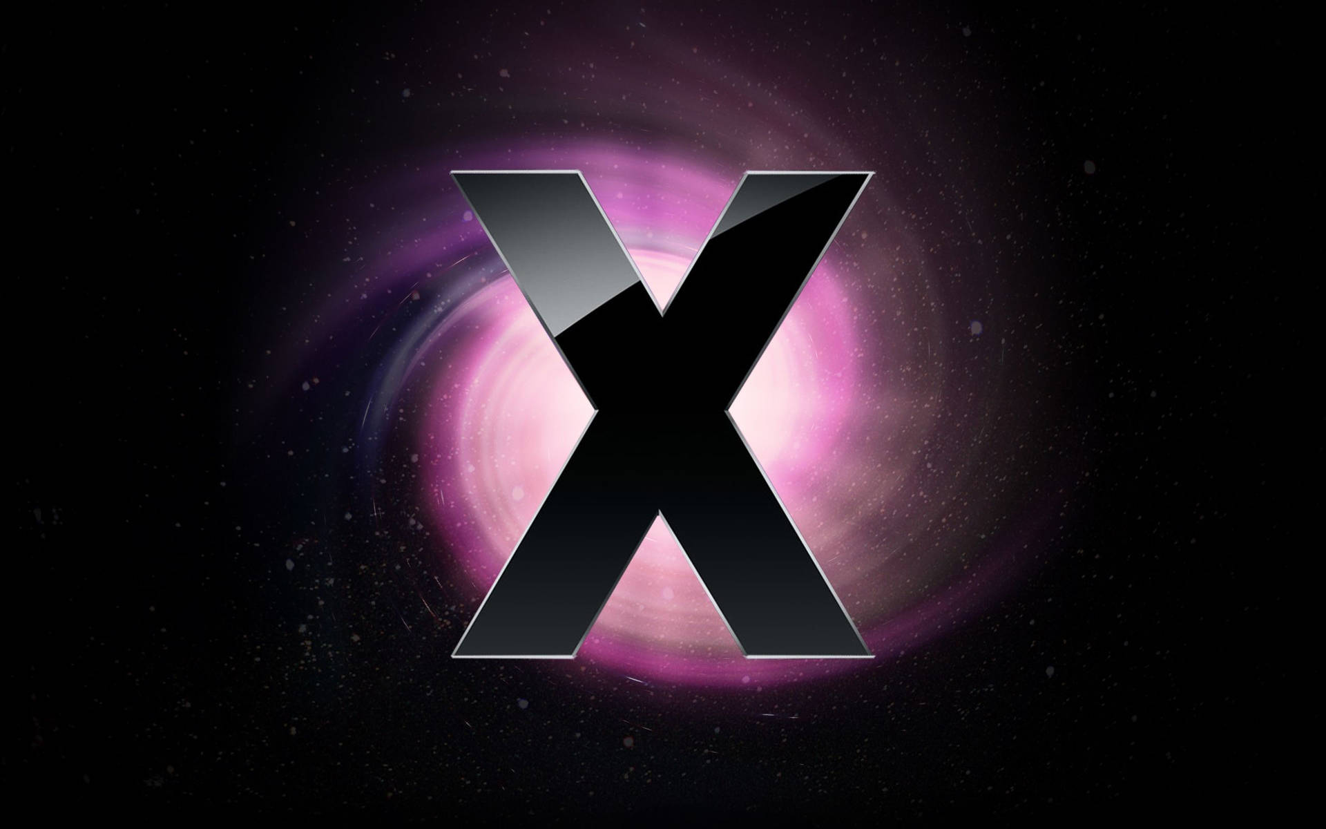 Letter X Purple Galaxy Background