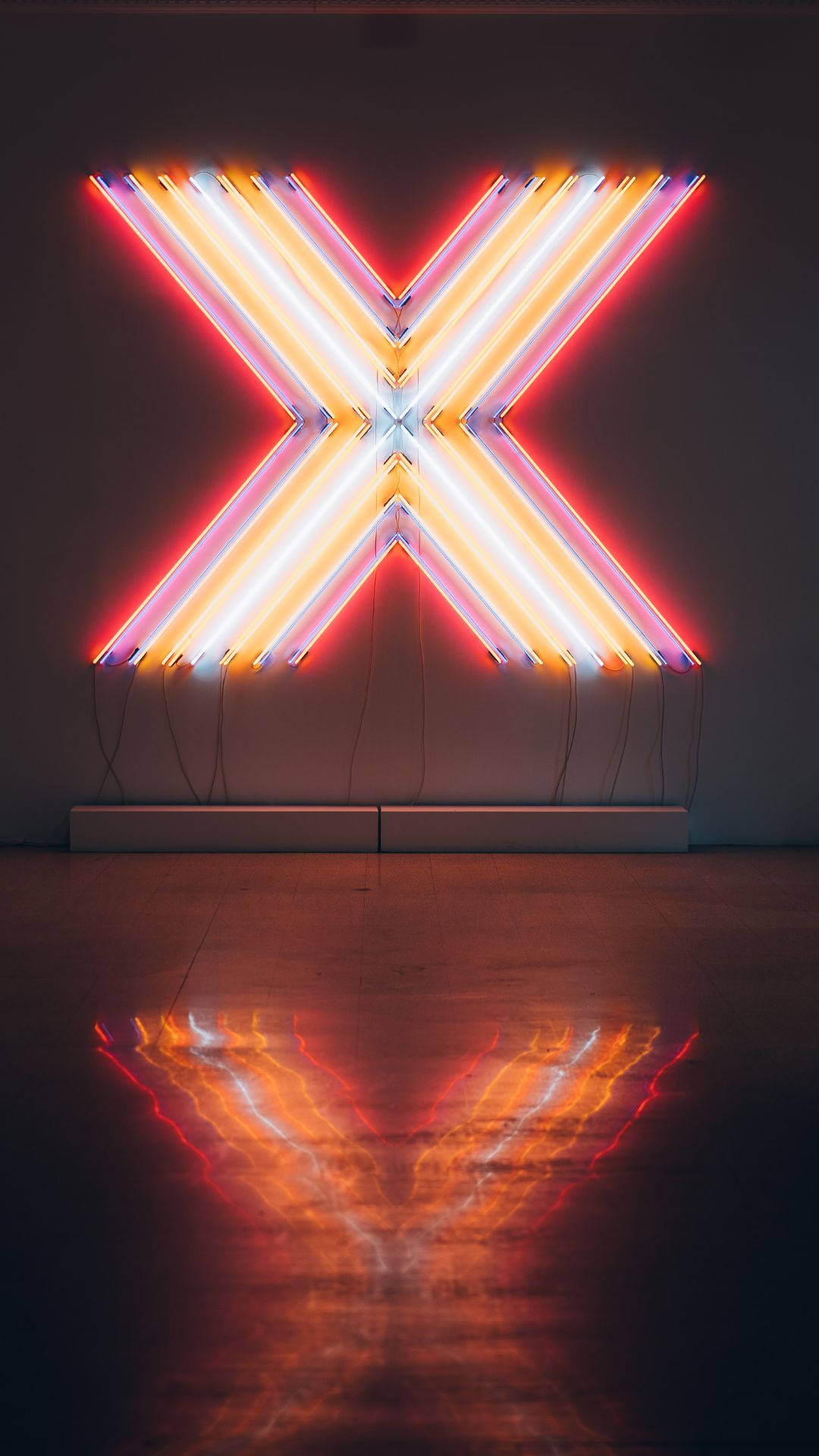 Letter X Signage Neon Phone Background