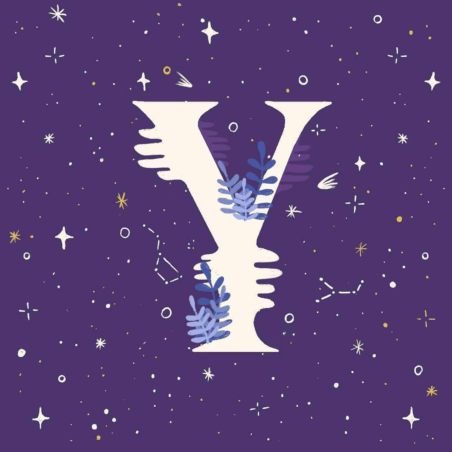 Letter Y Purple Background Background