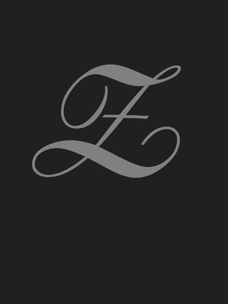 Letter Z In Cursive Style Background