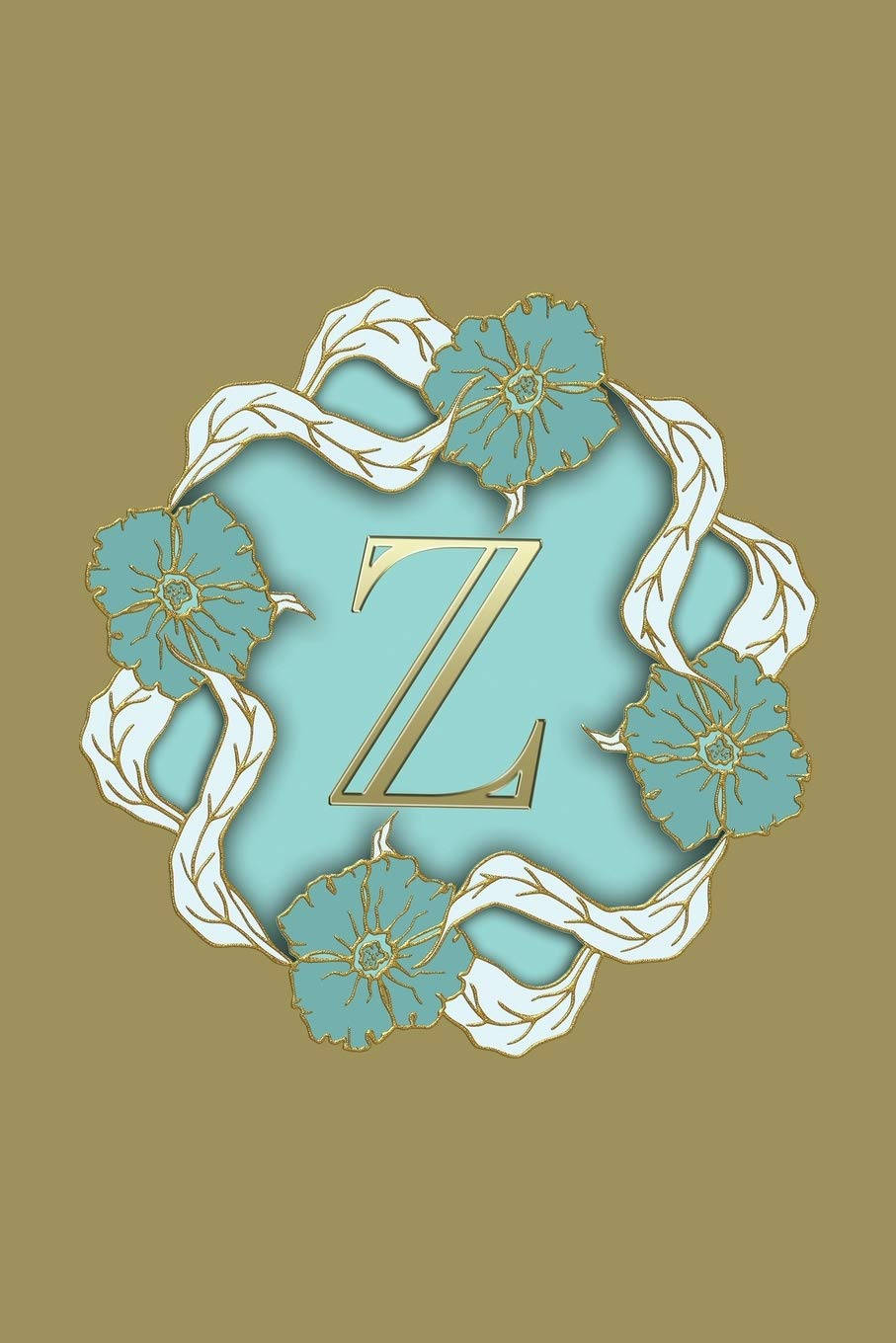 Letter Z In Fancy Gold Color Background