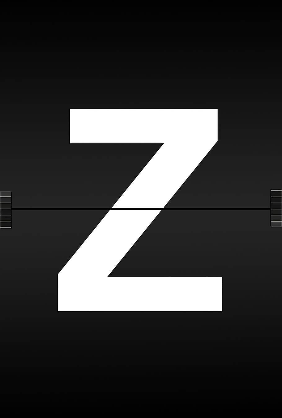 Letter Z In Flip Down Design Background