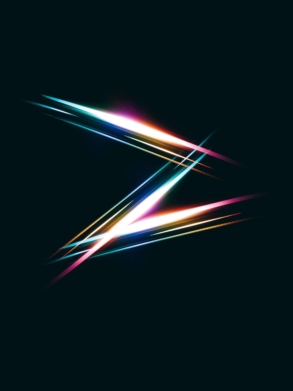 Letter Z In Glowing Laser Lights Background