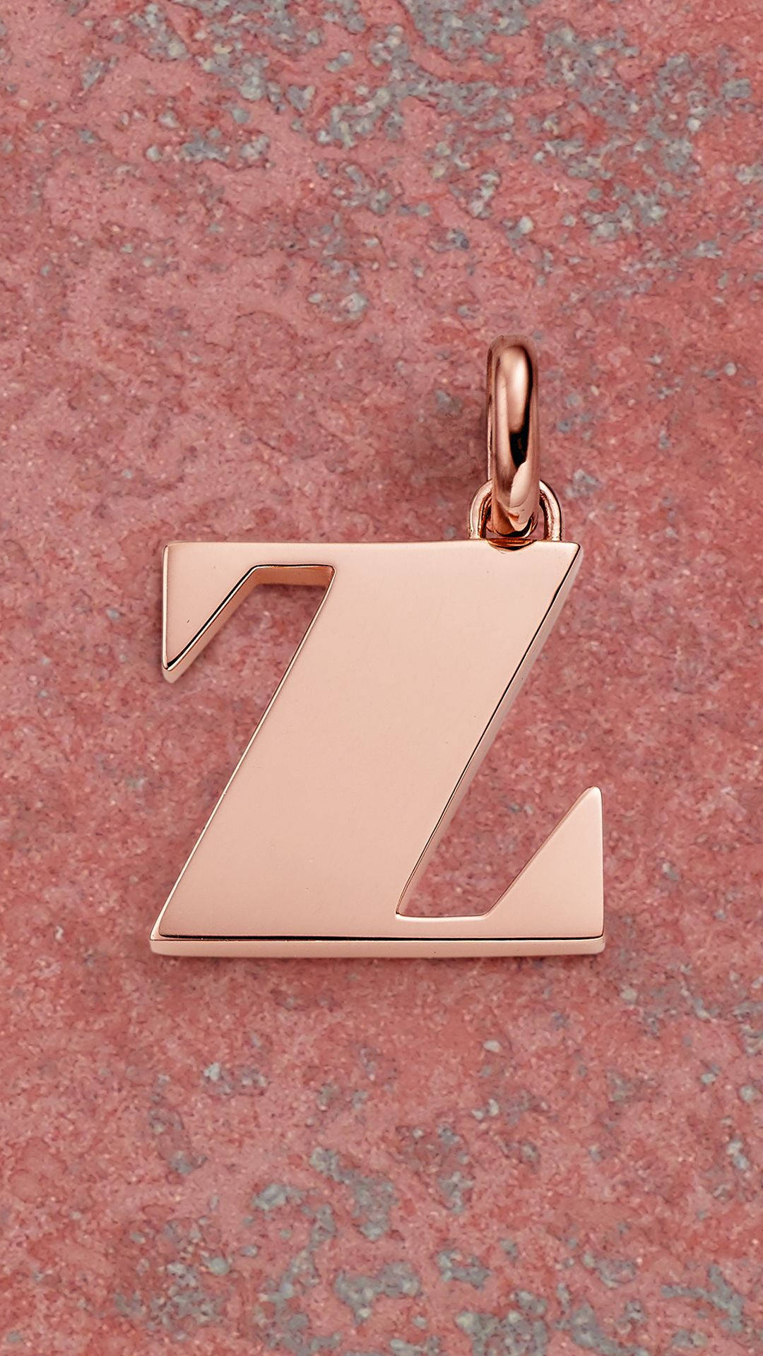 Letter Z Pendant In Rose Gold