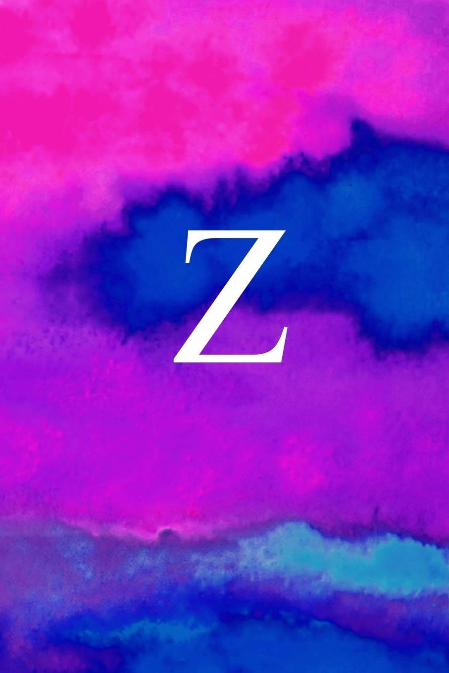 Letter Z Pink And Blue Paint