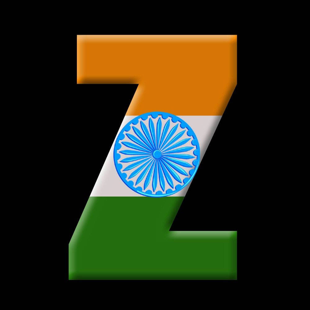 Letter Z With Indian Flag Design Background
