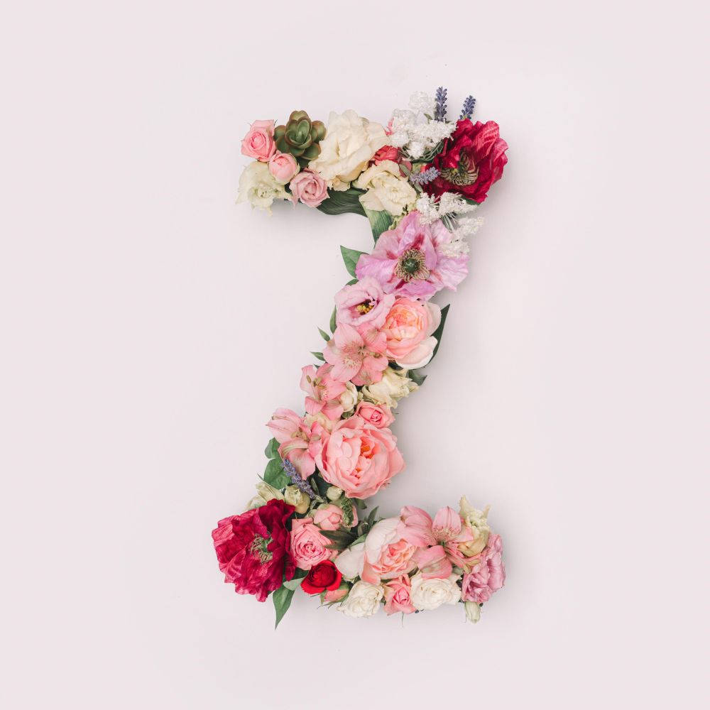 Letter Z With Roses