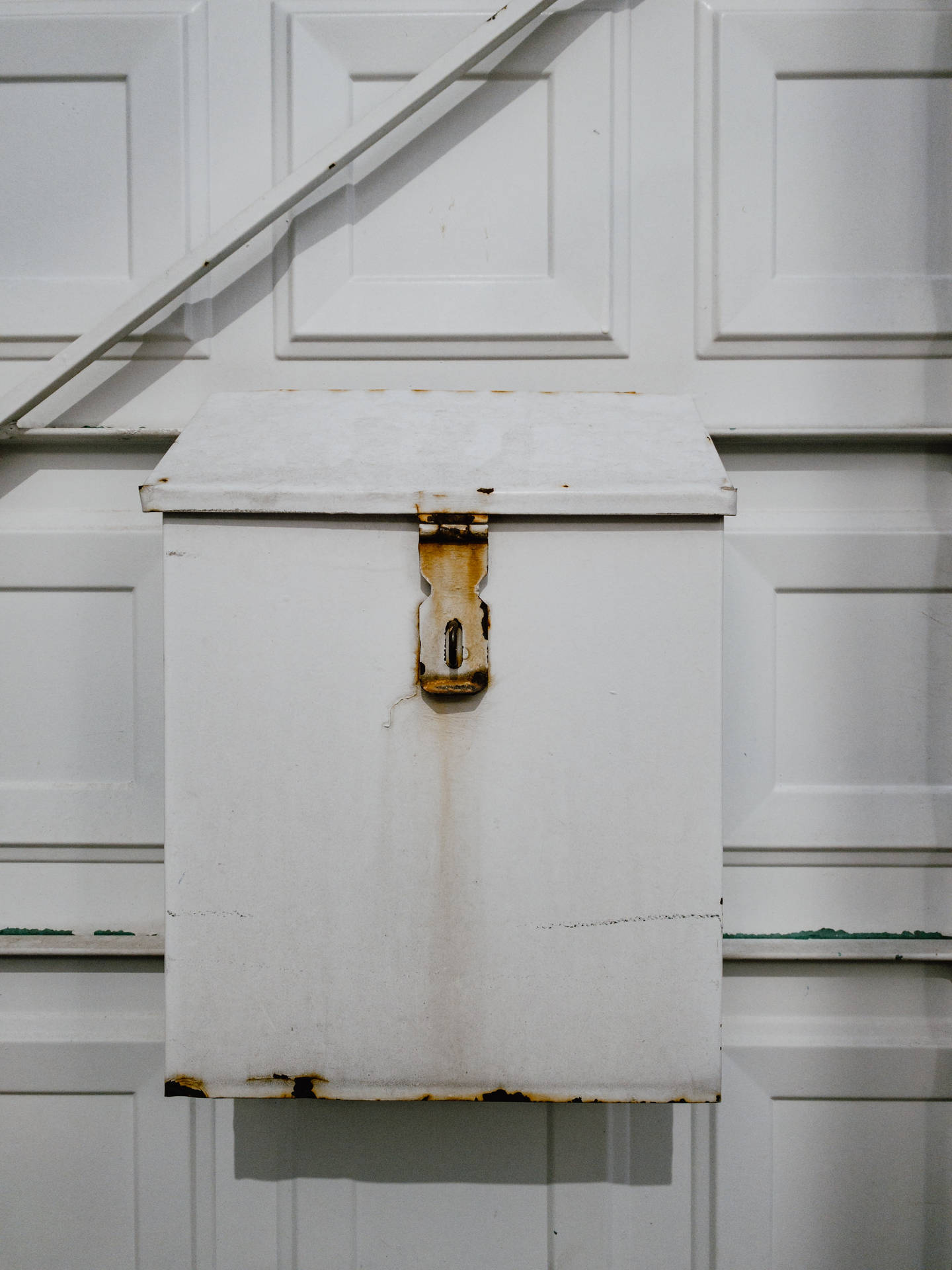 Letterbox, Box, White, Rusty Background