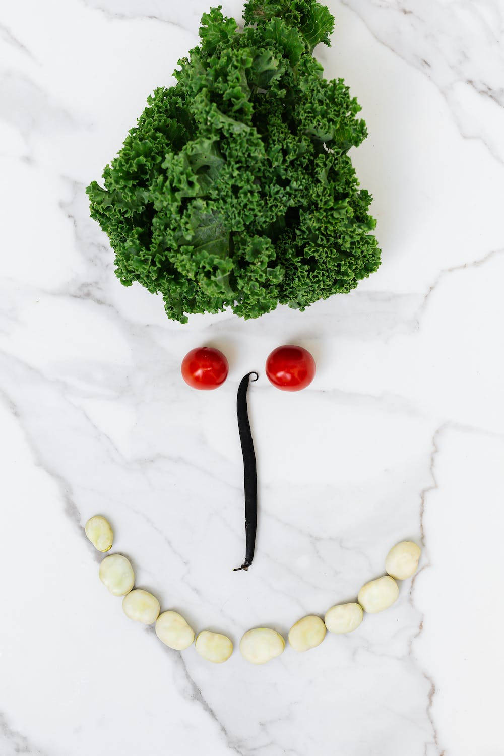 Lettuce On Marble Background