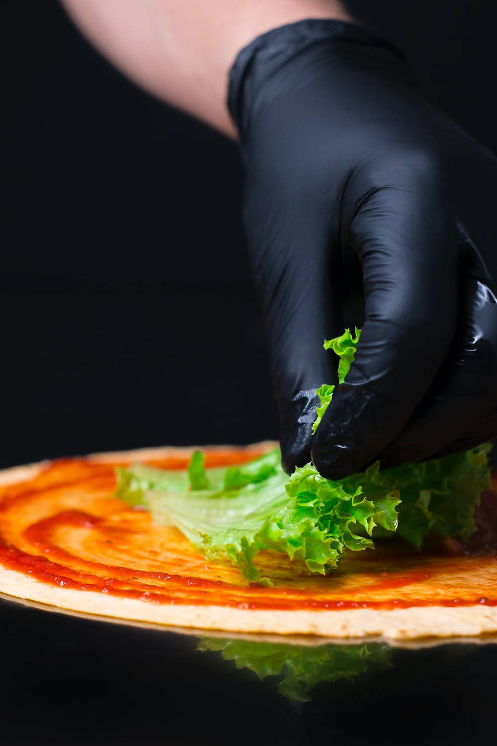 Lettuce On Pizza Background