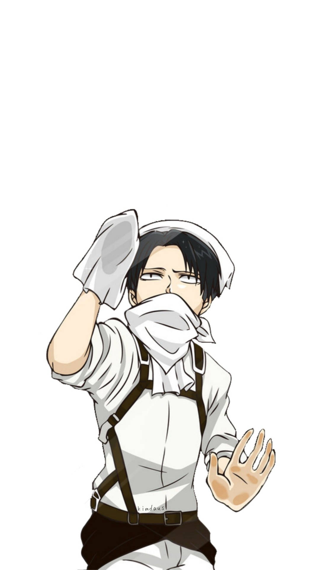 Levi Ackerman Doing His Daily Duties Background